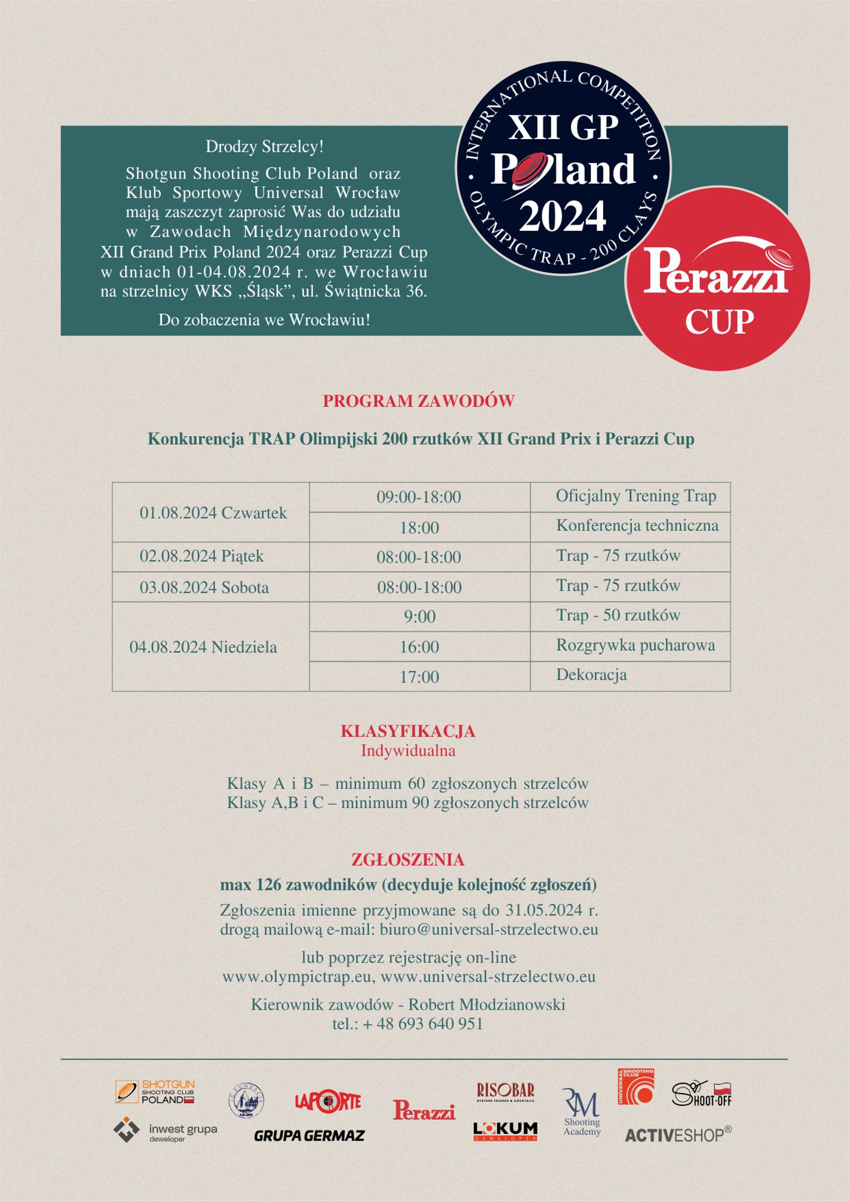 XII Grand Prix Poland - Perazzi CUP 2024 - zaproszenie-2