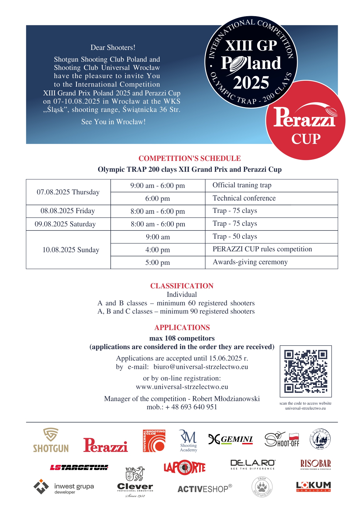 XIII Grand Prix Poland - Perazzi CUP 2025 - zaproszenie-2